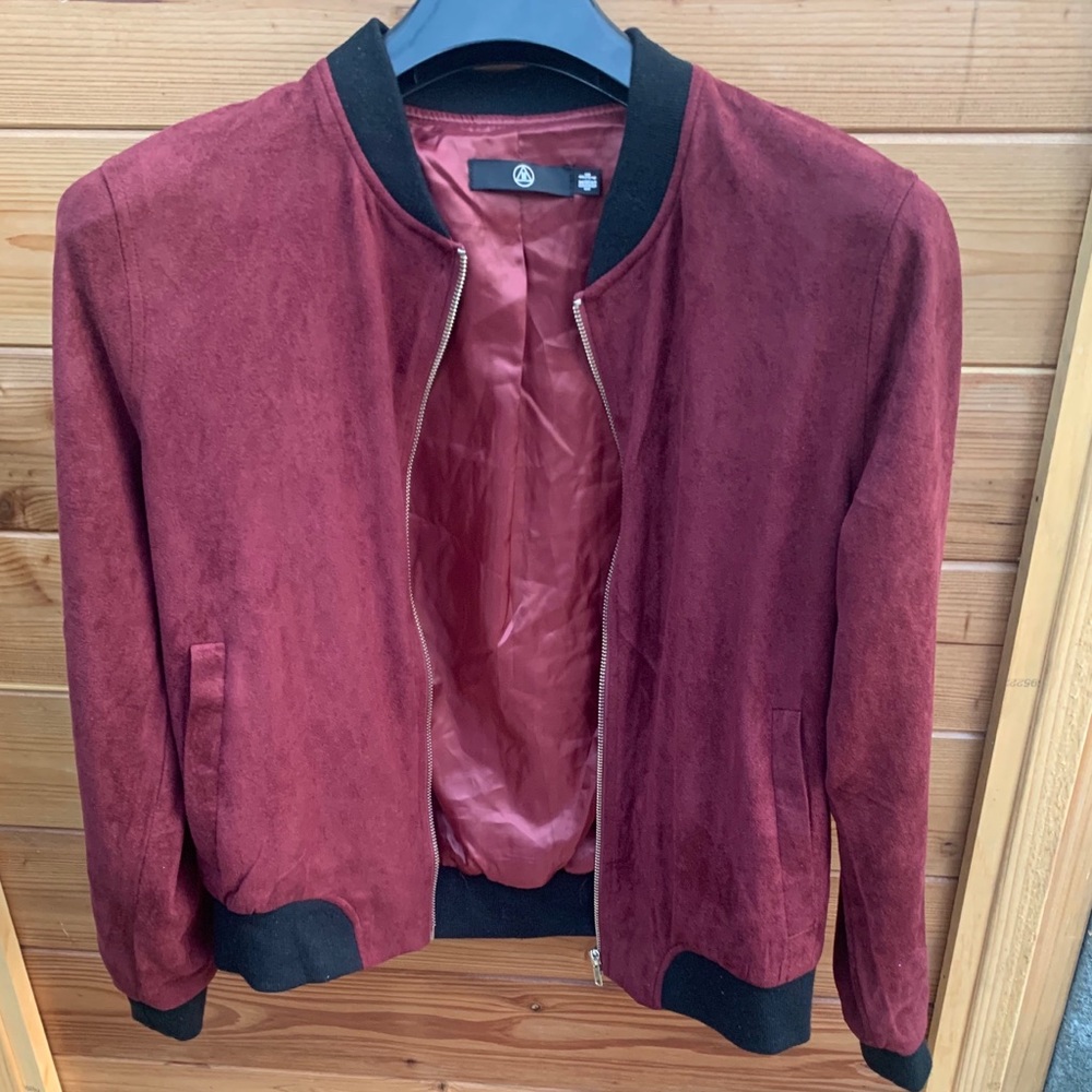 MISSGUIDED | VARSITY | WOMEN JACKET | BURGUNDY |